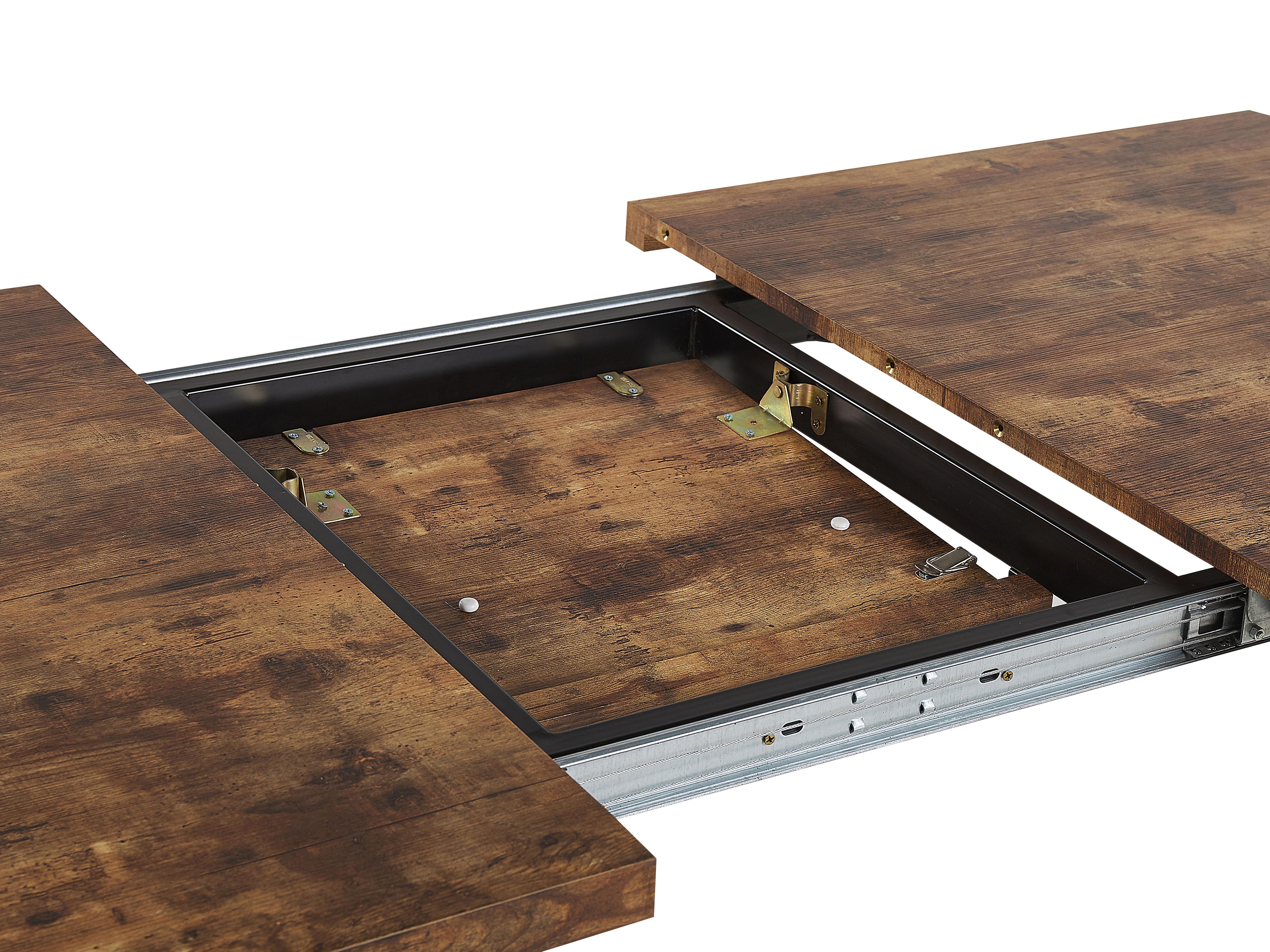 Eettafel uitschuifbaar HARLOW Donkerbruin 90 cm 140/180 cm