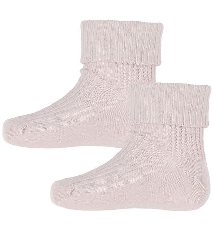 Minymo Socken - 2er-Pack - Rib - Shell