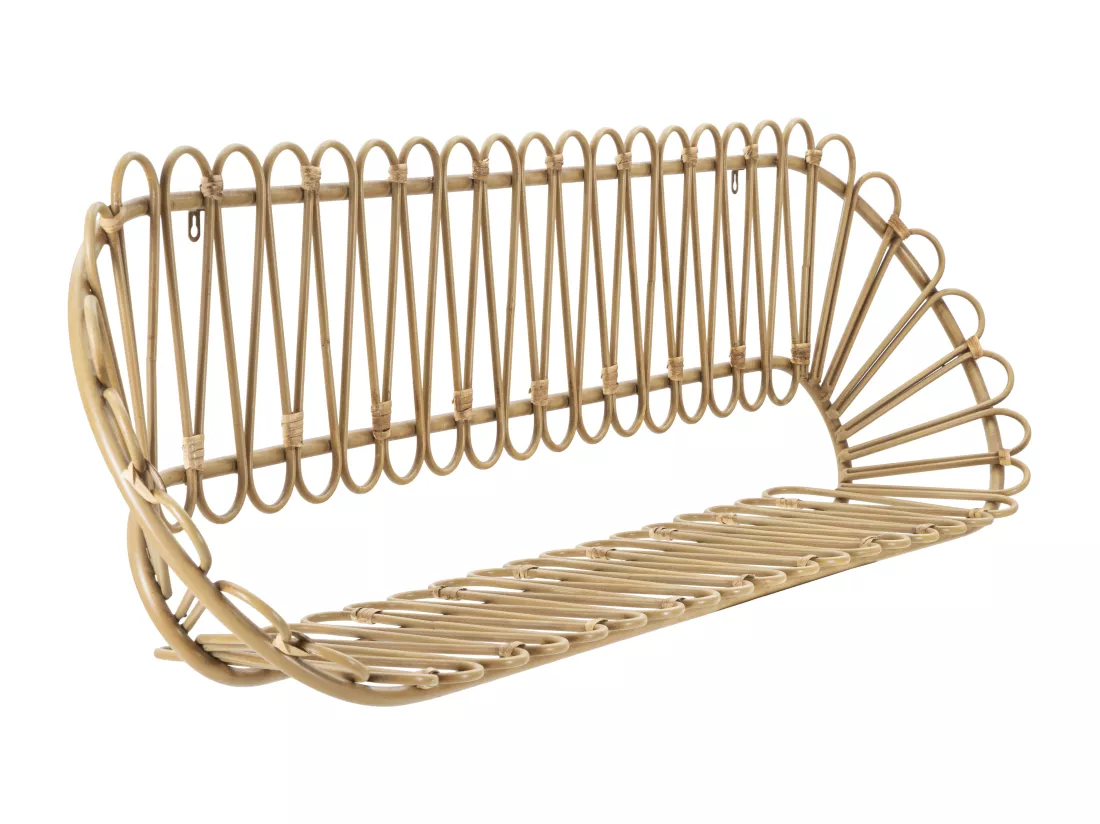 Etagère murale en métal marron 162x28x43,5 cm