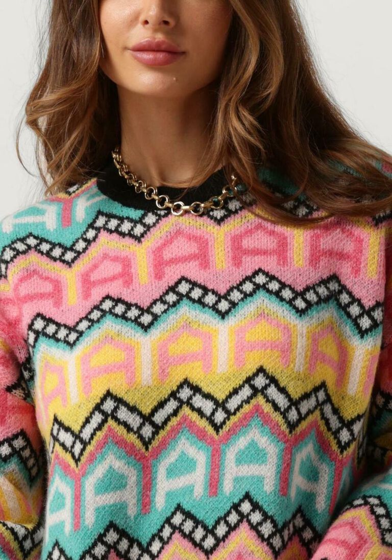 ALIX THE LABEL multi alix the label trui ladies knitted multi colour pullover