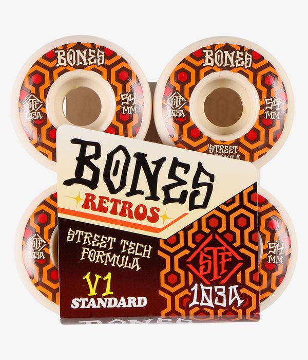 Bones STF Retros V1 Rollen (white red) 54mm 103A 4er Pack