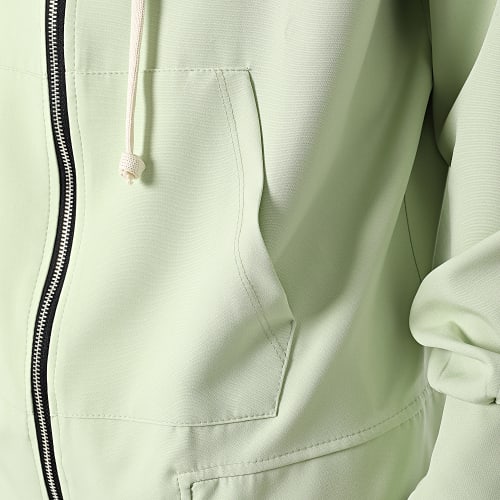 Ensemble De Survetement Sweat Zippé Capuche Et Pantalon Cargo Vert Clair
