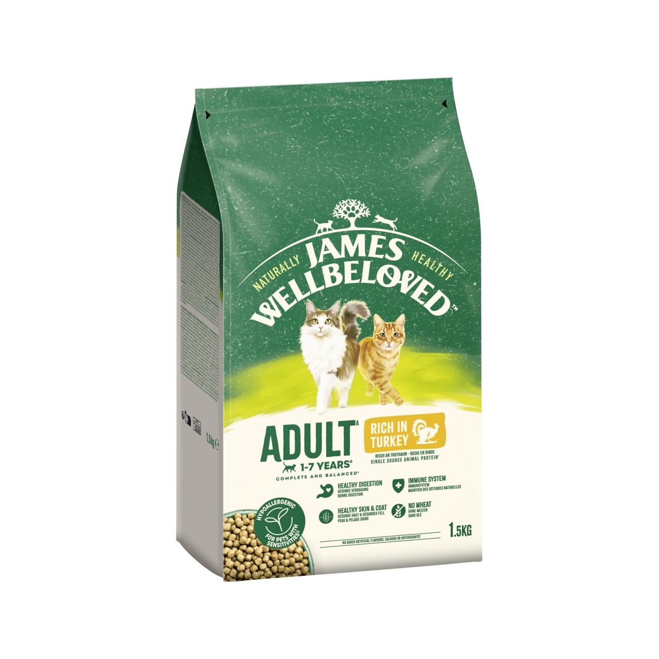 James Wellbeloved Trockenfutter Katze Adult, Truthahn 1,5 kg