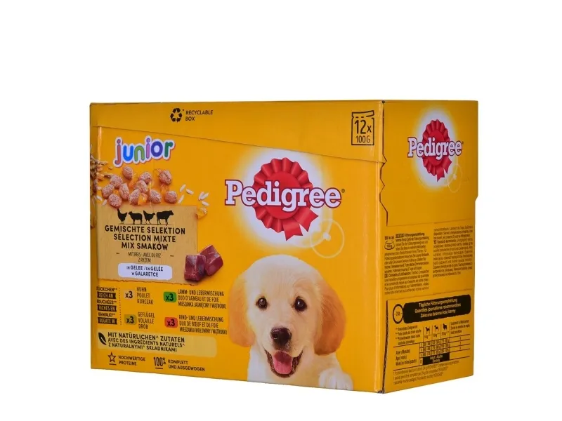 Pedigree Junior mix of flavors in jelly 12x100g