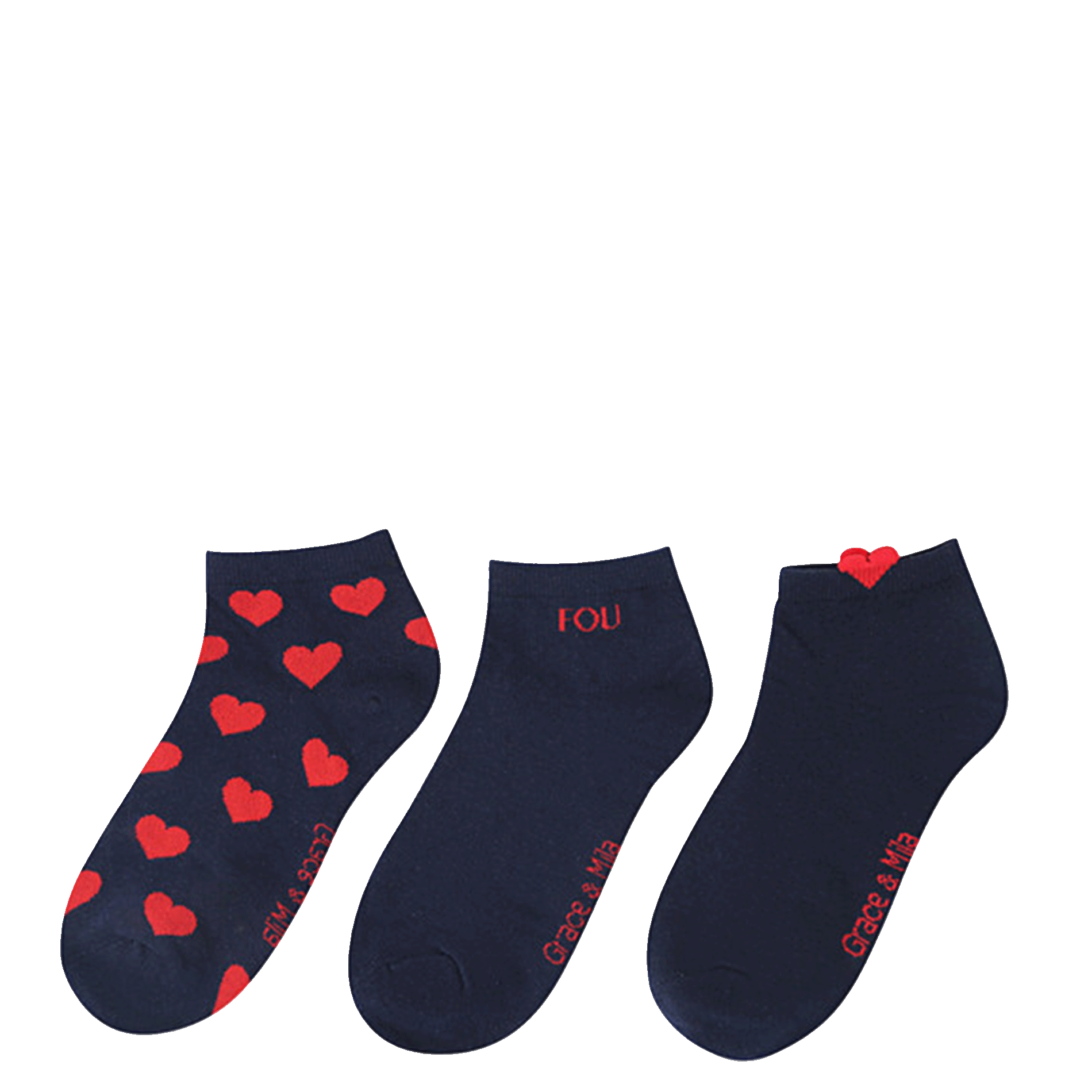 NOELLE - Chaussettes basses jacquard | Multicolore