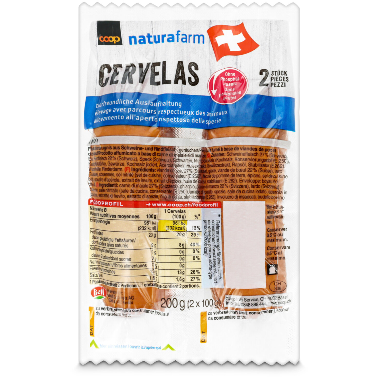 Naturafarm Cervelas 1 Paar