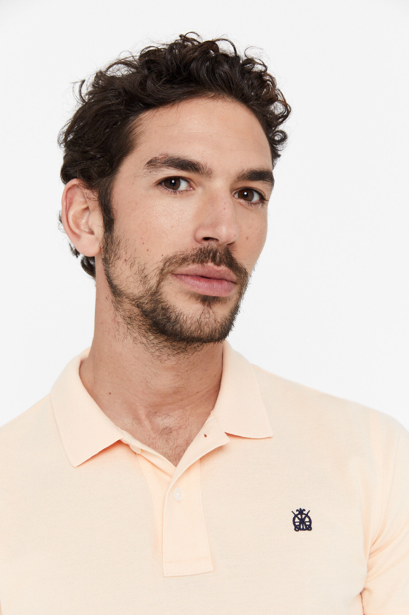 Polo piqué logo - Laranja
