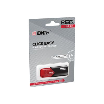 Emtec B110 Click Easy 3.2 - clé USB 3.2 - 256 Go - rouge