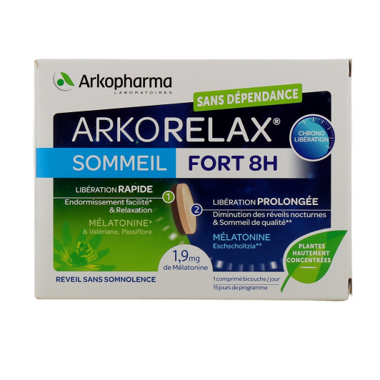 Arkopharma Arkorelax Sommeil Fort 8h - Pharmacie des Drakkars
