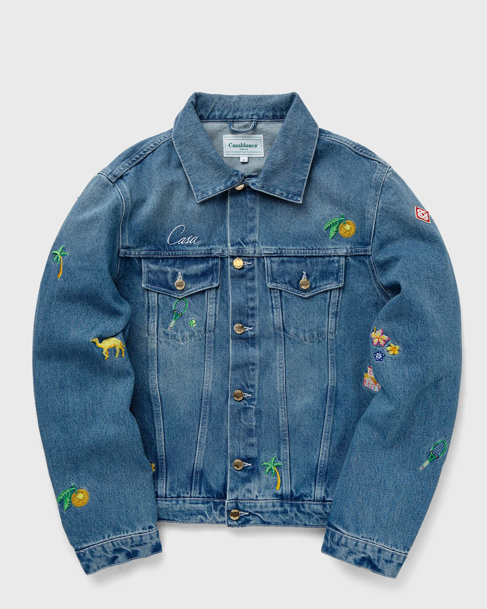 Jaqueta Casablanca em jeans com bordados