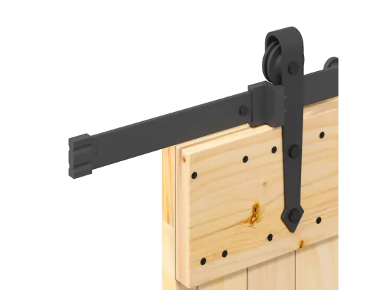 Porte coulissante et kit de quincaillerie 70x210 cm pin massif