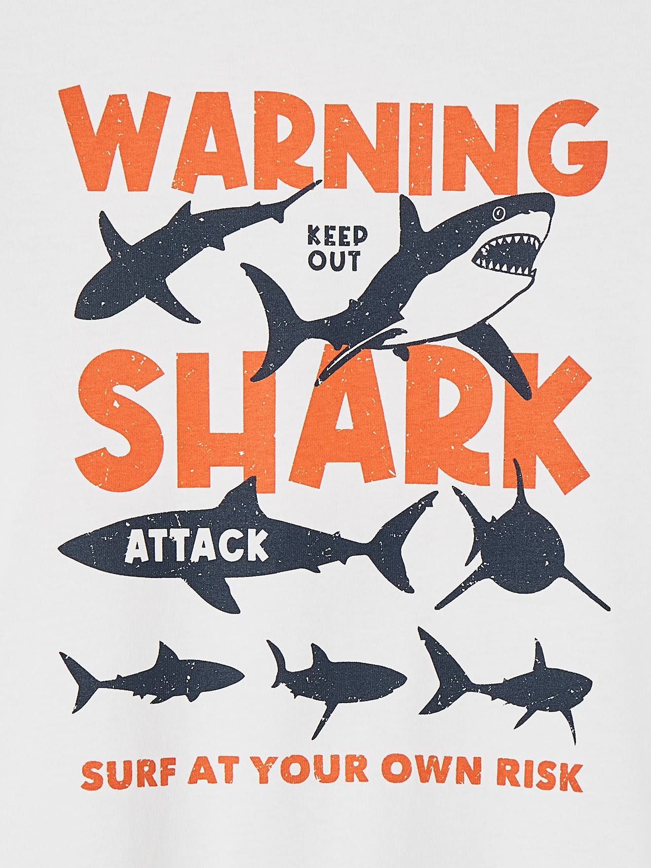 Camiseta de manga curta com estampa, para meninos, azul médio liso com motivos.