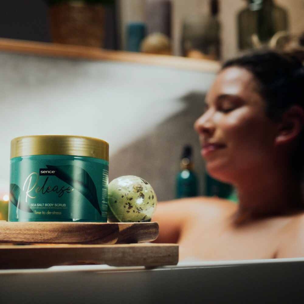 3x Sence Of Wellness Release Sea Salt Body Scrub Time To De-Stress500 gr