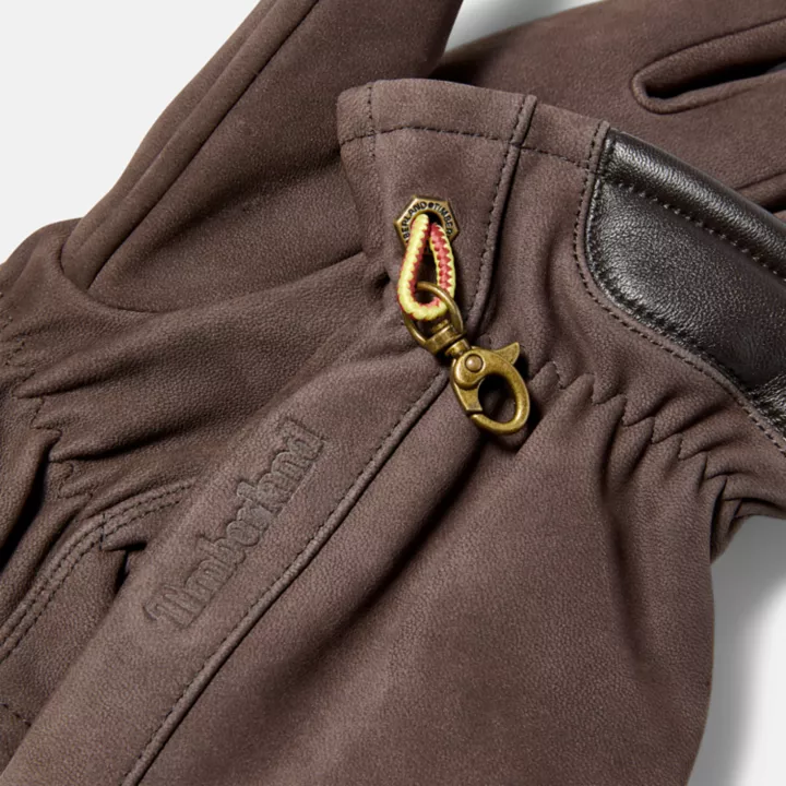 Gants en cuir Winter Hill pour écrans tactiles pour homme en marron