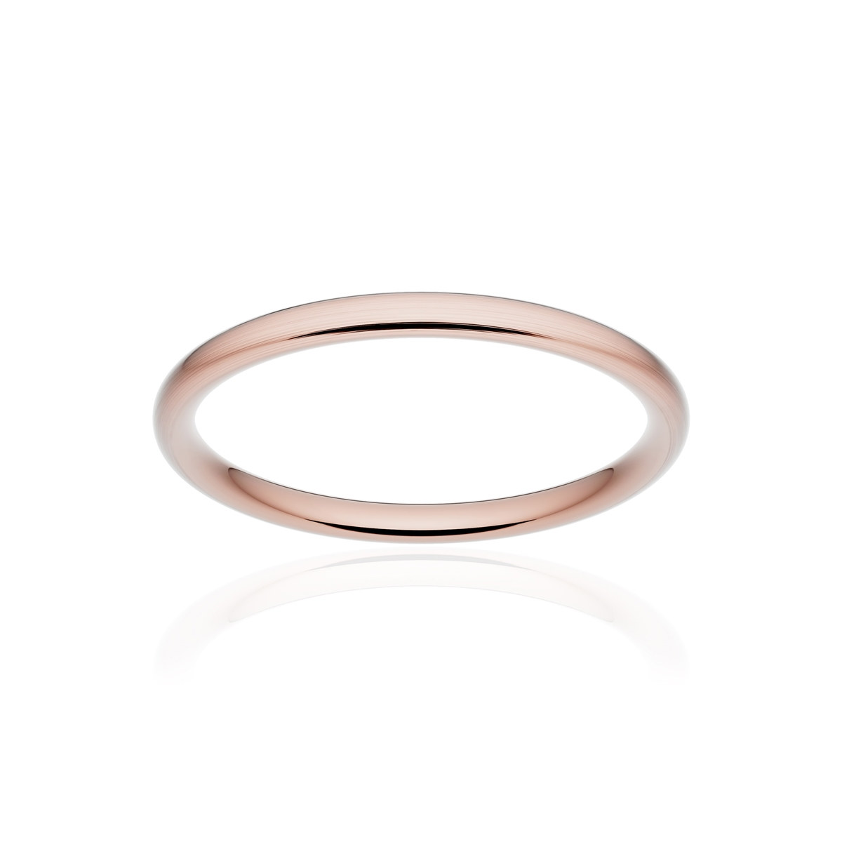 Alliance or 750 rose brossé ruban confort 2mm