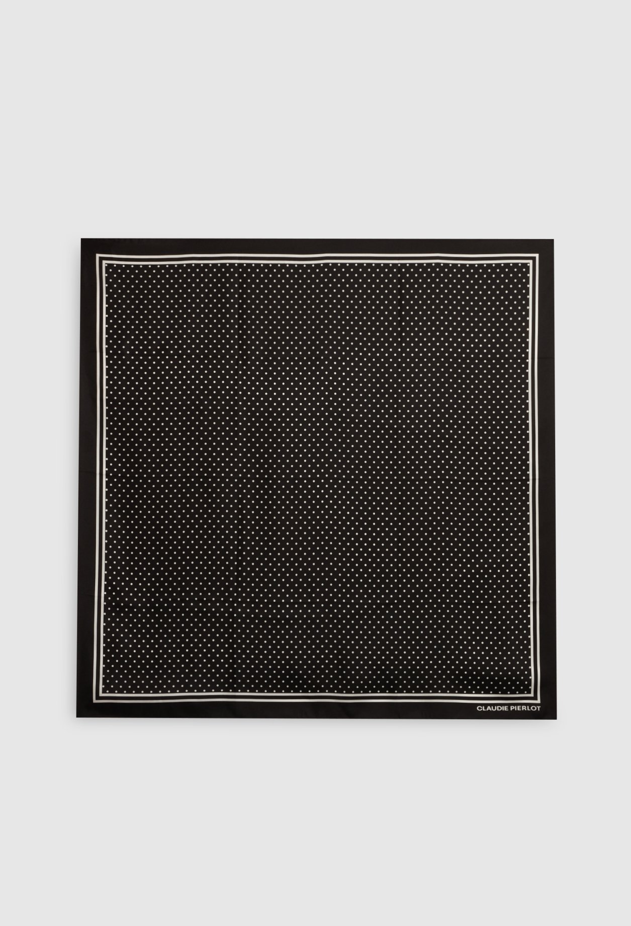 Grand foulard noir 100% soie