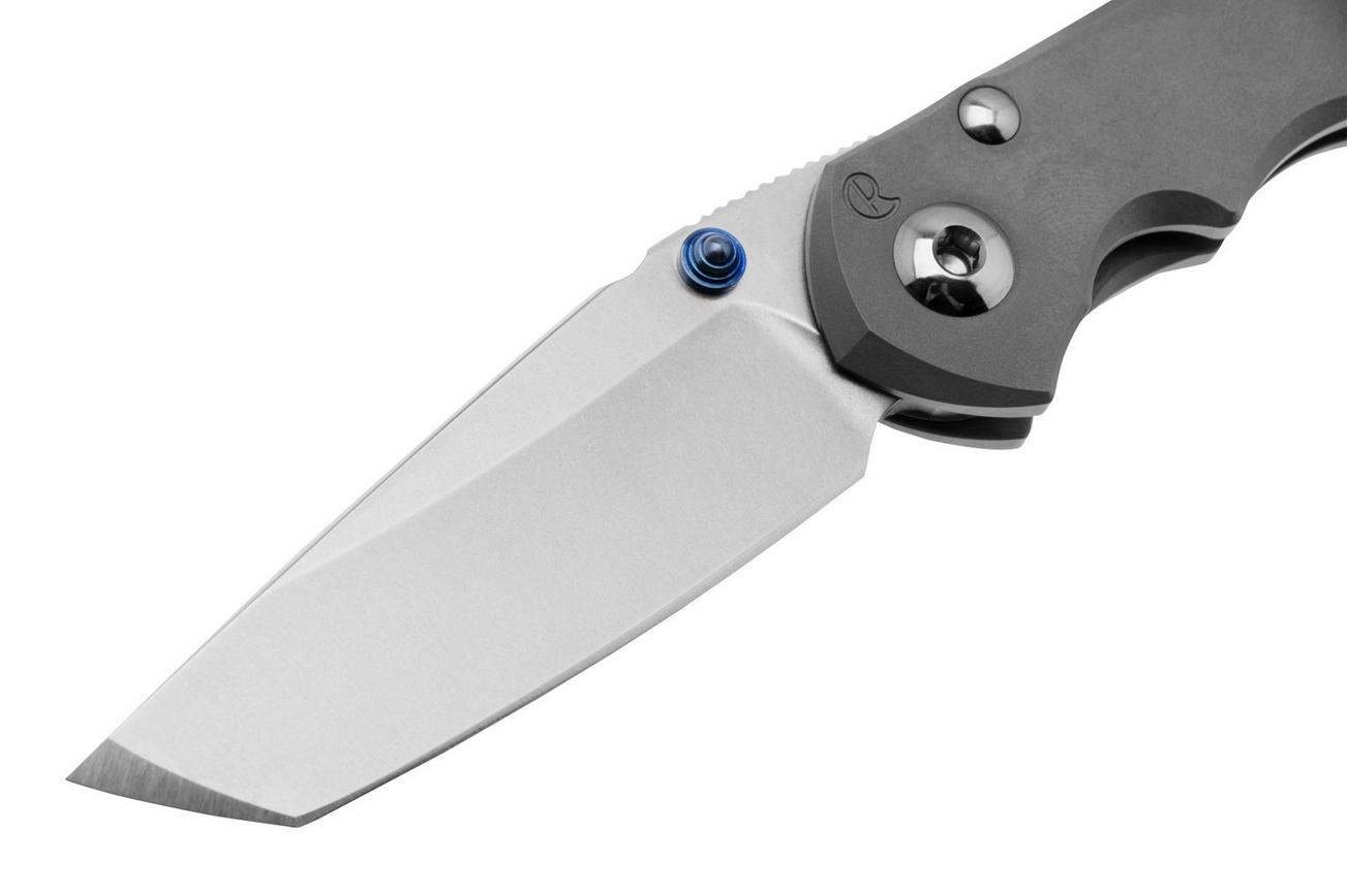 Chris Reeve Small Inkosi SIN-1130 MagnaCut Glass Blasted Tanto, Plain Titanium, zakmes