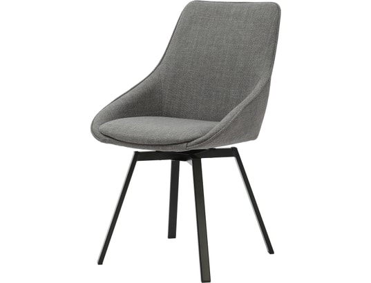PRO LIVING - Chaise Lot de 2 C. Kizim pivotante gris clair