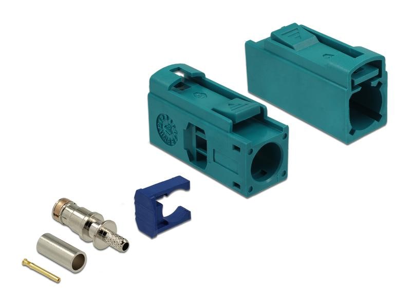 Delock Antennenadapter zum Crimpen FAKRA Z Buchse (f) - Off Delock FAKRA Z Buchse 25 mm (lang) zum Crimpen
