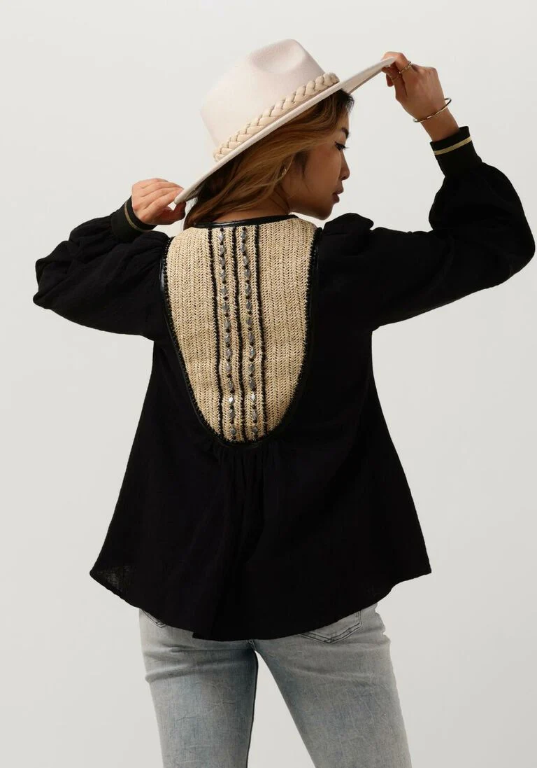 MES DEMOISELLES blauwe mes demoiselles blouse blouse nidia