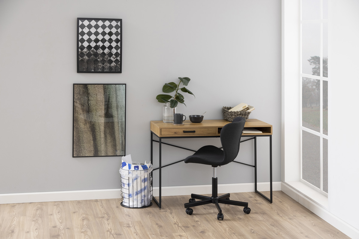 Houten bureau Vic - met opbergvak Naturel