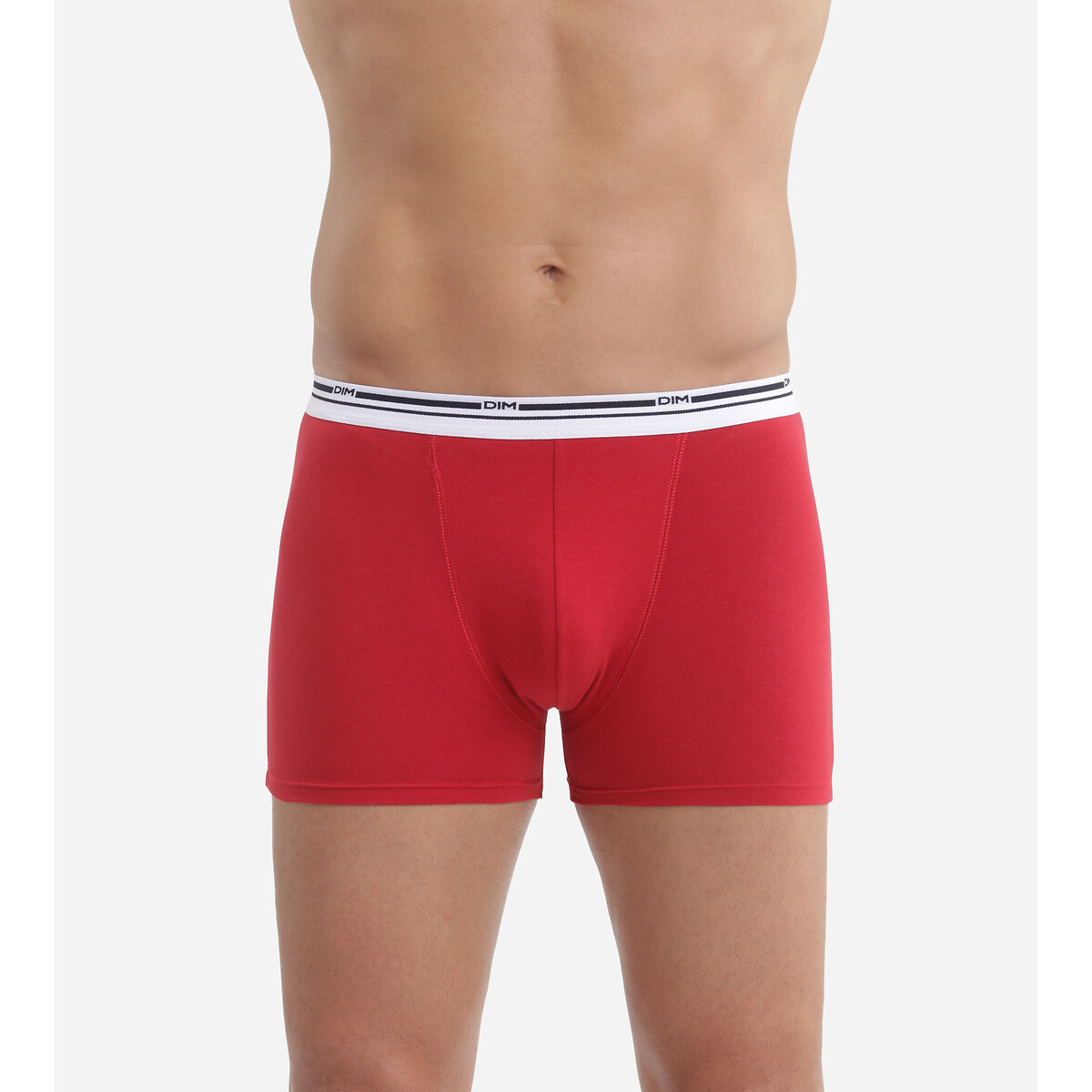 DIM<br>Conjunto de 4 cuecas boxer em cores clássicas