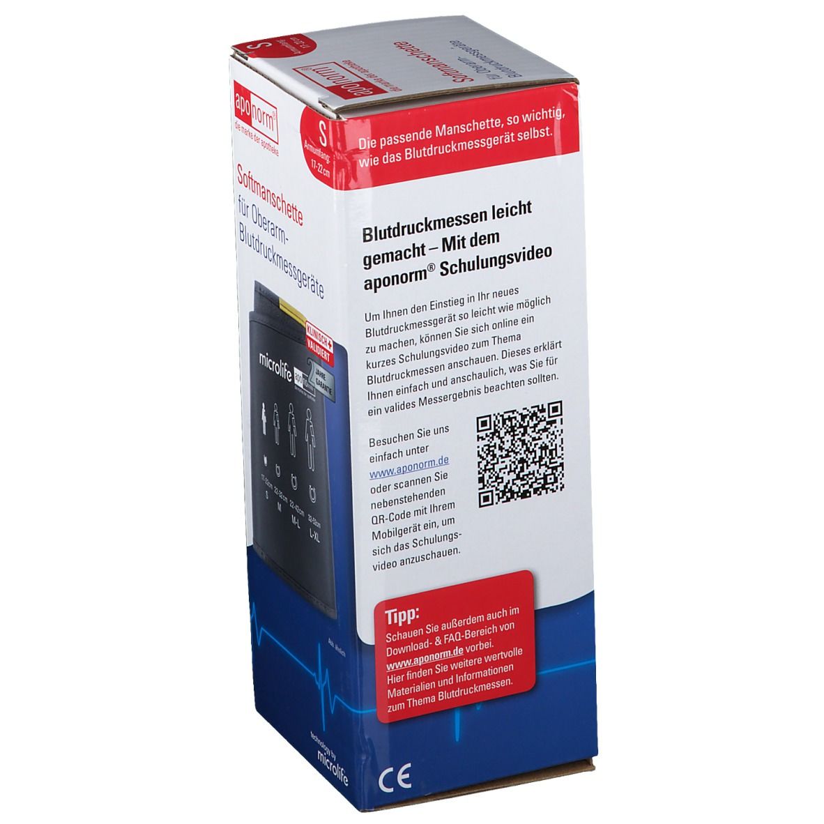 aponorm® Oberarm Softmanschette Gr. S 17-22 cm