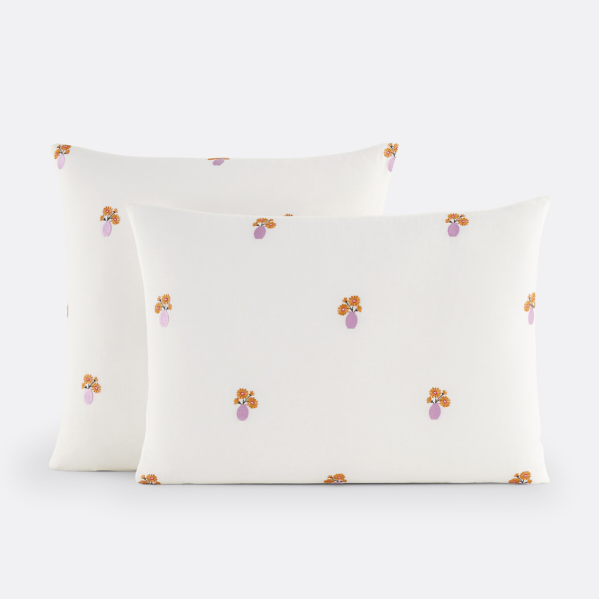 LA REDOUTE INTERIEURS<br>Fronha de almofada vintage de algodão bordada Ariette