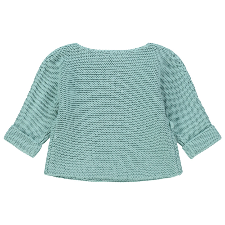 Gilet en tricot uni coton pour bébé garçon