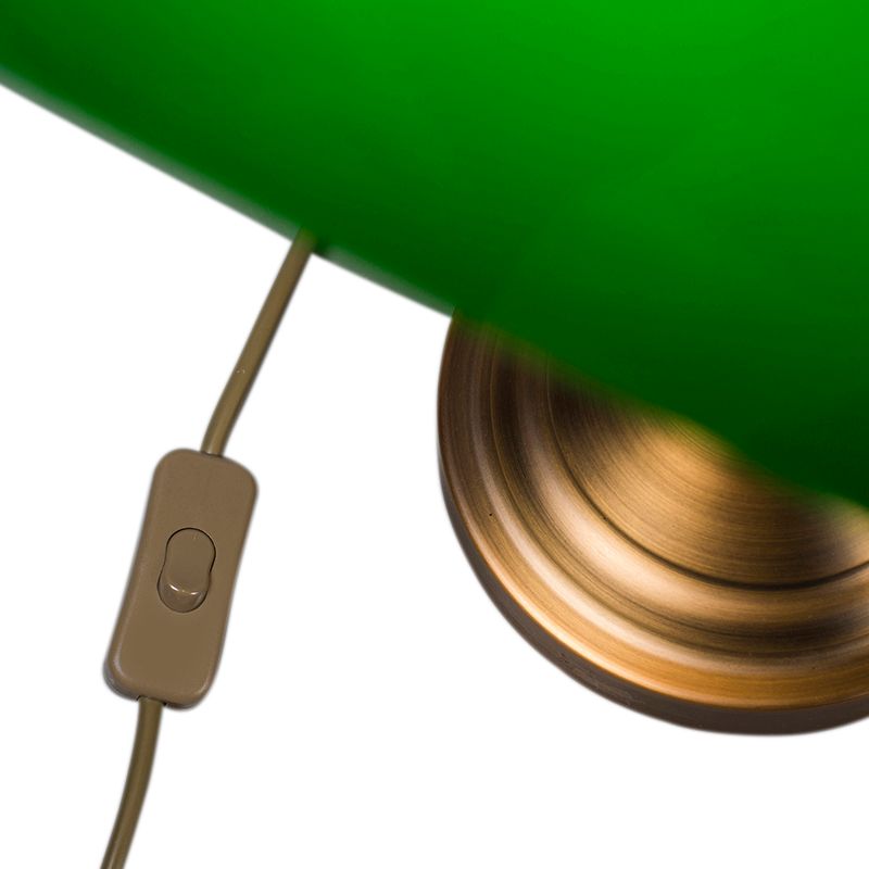 Smart klassieke tafellamp brons met groen glas incl. Wifi A60 - Banker
