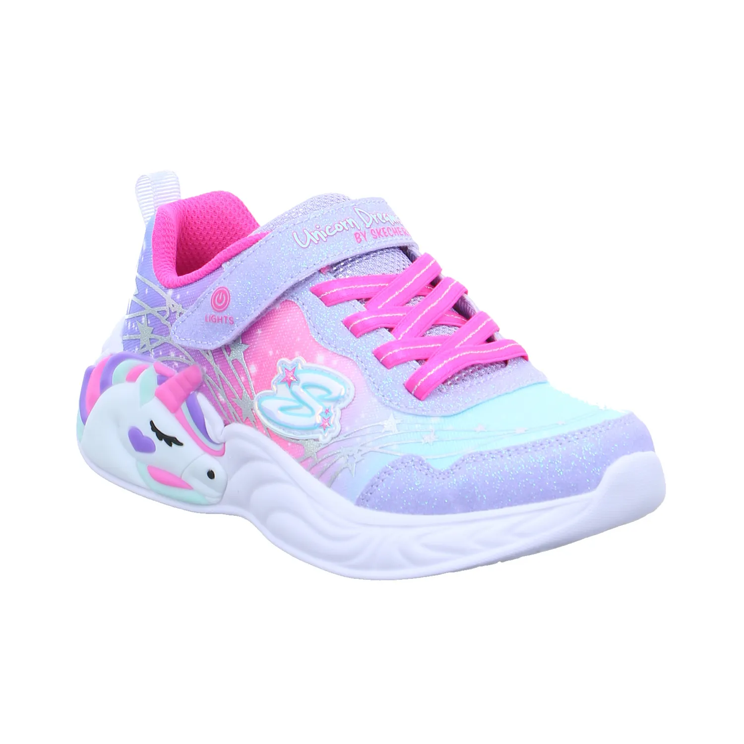 SKECHERS Kleinkinder-Halbschuh Klett Flieder Synthetik  Sneaker