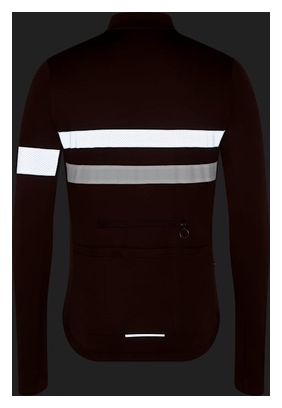 Maillot manches longues Rapha Brevet Jersey Marron/Blanc Homme