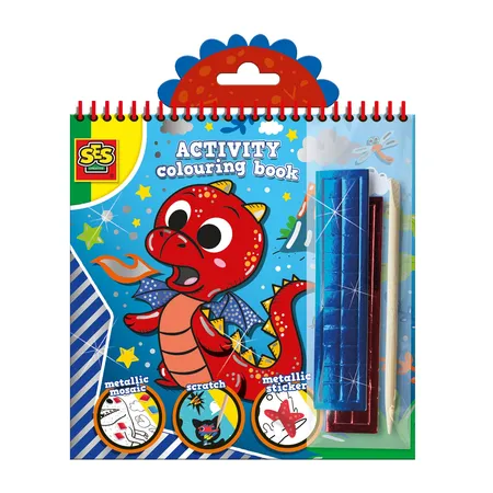 SES Creative Activity-Malbuch Metallic 3 in 1