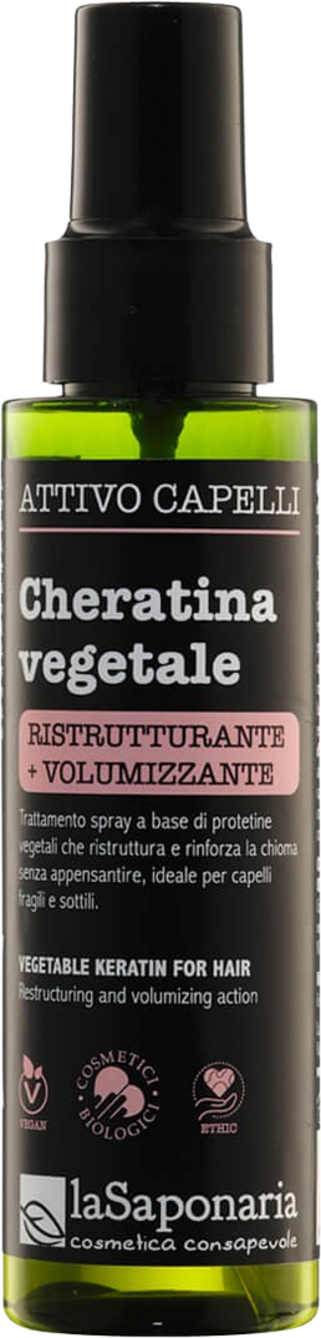 La Saponaria  Attivo Capelli Pflanzliches Keratin, 100 ml