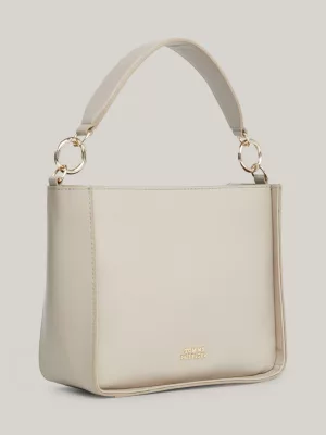 Bolsa tipo saco TH Crest em couro