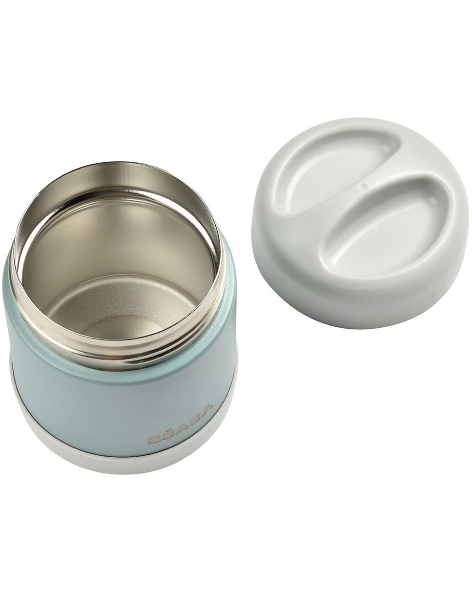 Edelstahl-Thermobehälter LUNCH (0,3L) light grey/eucalyptus