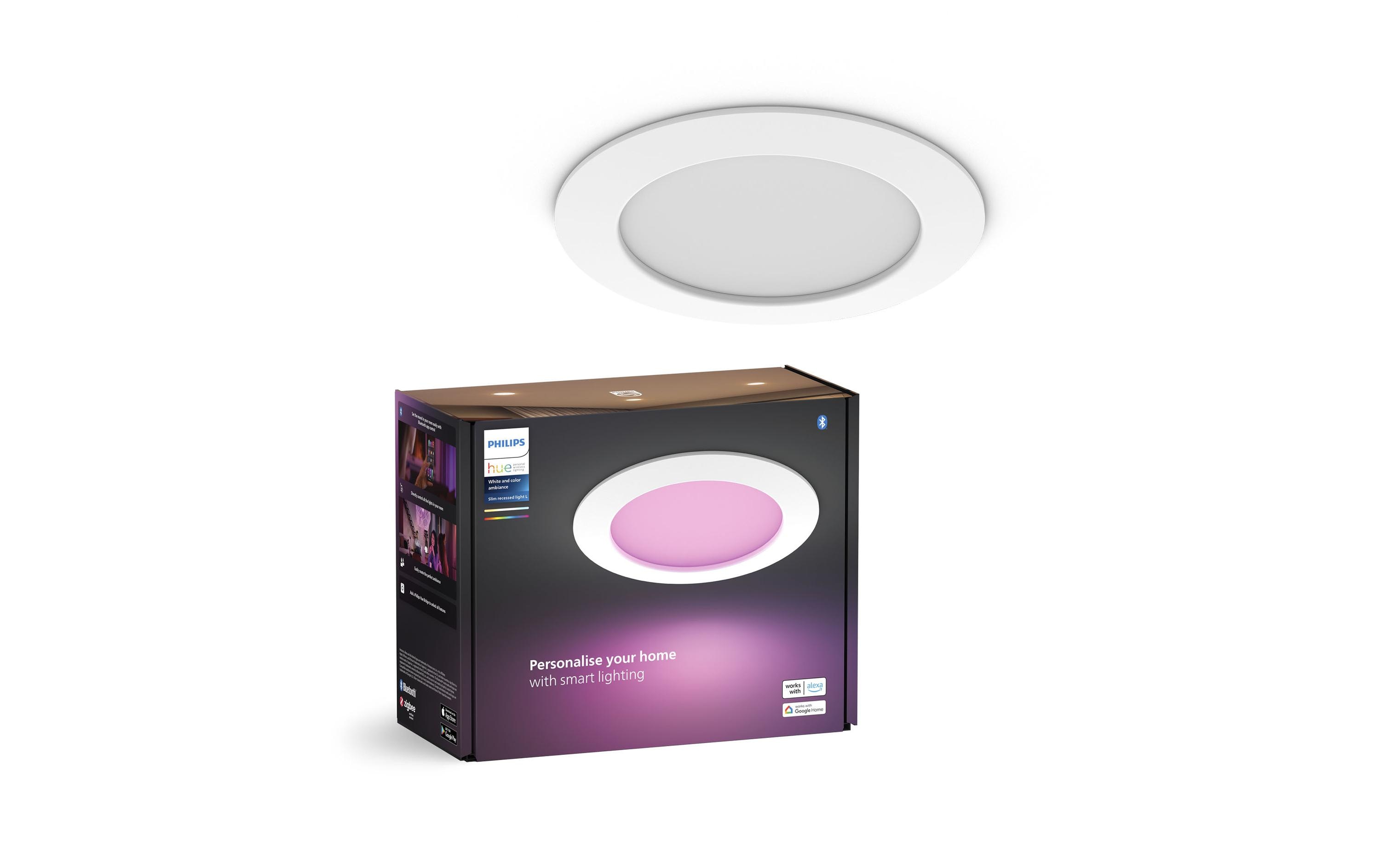 White & Color Ambiance Slim Recessed 170 mm weissSmarte Hue-Einbauleuchte