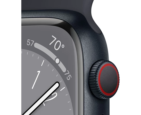 Apple Watch Series 8 GPS   Cellular 41mm Midnight Aluminium Case with Midnight Sport Band - Regular