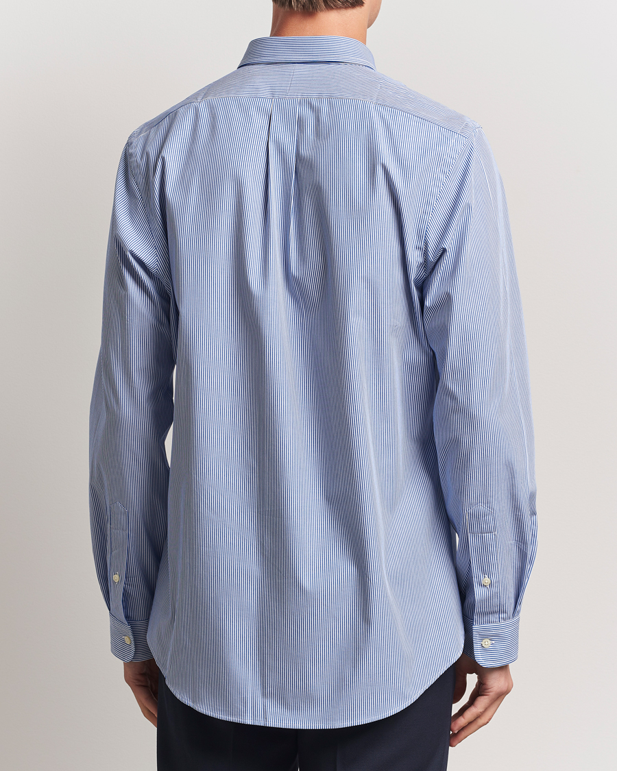Polo Ralph Lauren Slim Fit Poplin Shirt Blue/White Hairline Stripe