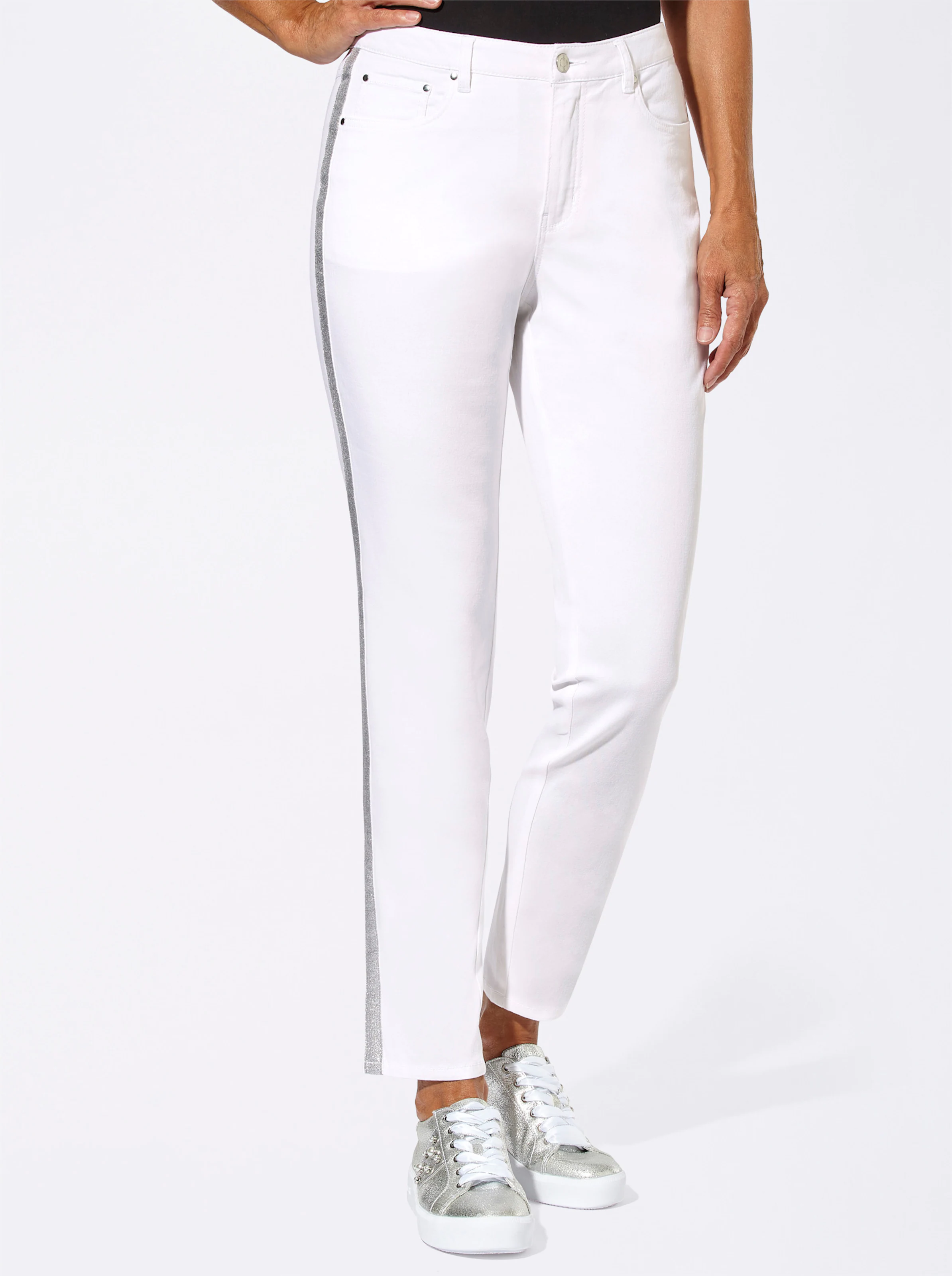 5-Pocket-Jeans in weiß