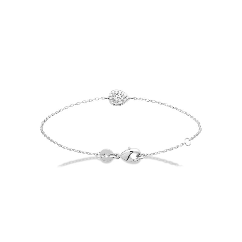 Bracelet Femme - Argent 925 - Oxyde de zirconium - Longueur : 18 cm