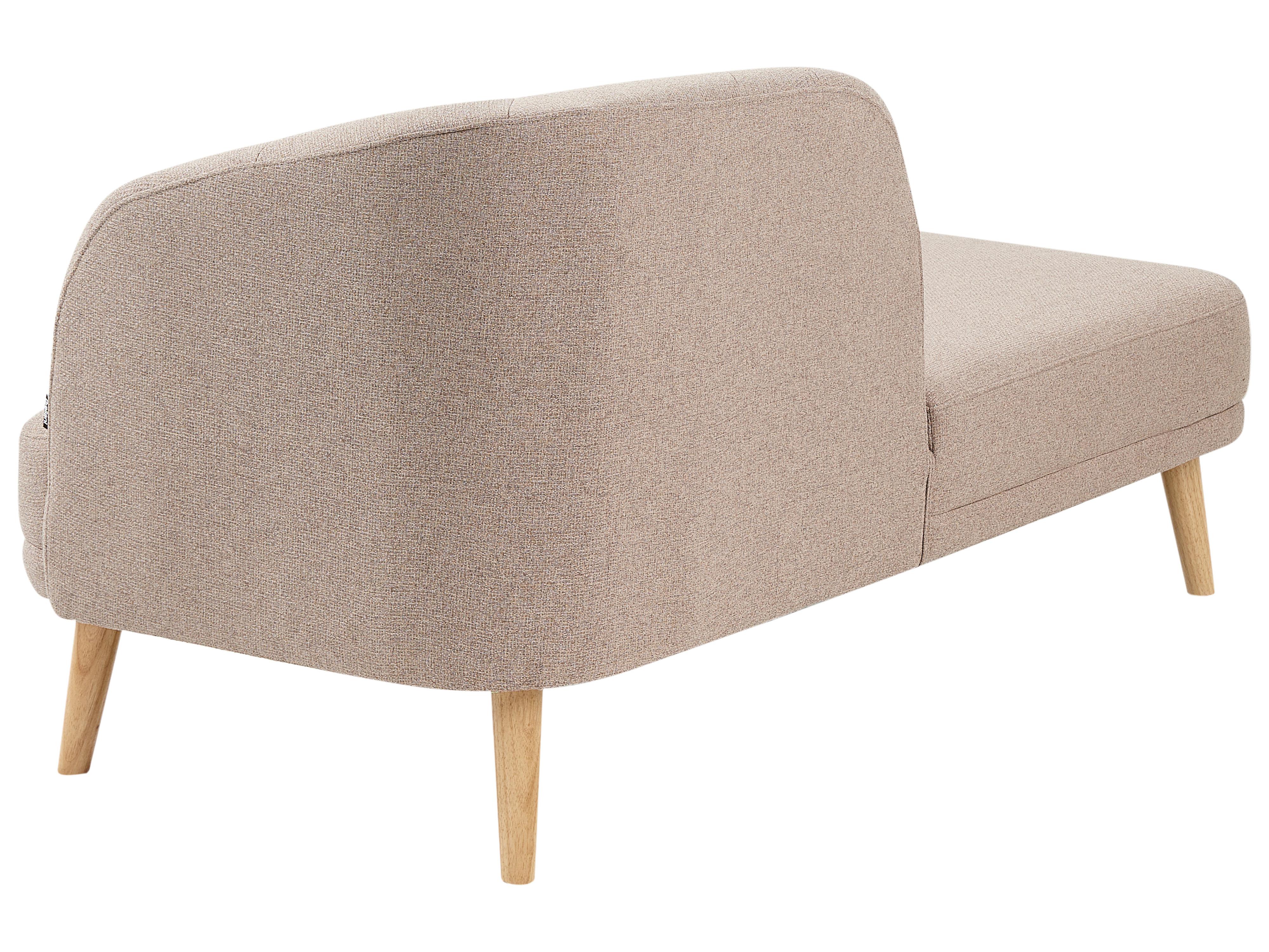 Rechtszijdige chaise longue TANLAY Stof Lichtbruin