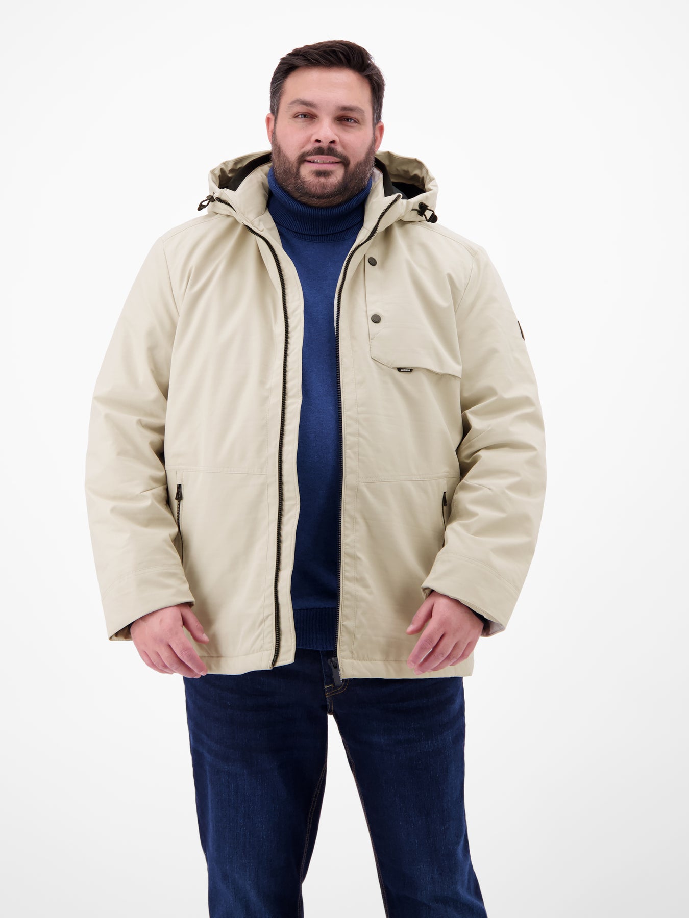 Herren Struktur-Blouson in Übergrößen
