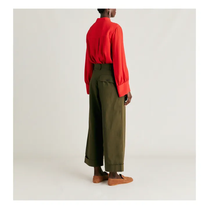 Momoni Pantalon Grecale | Vert kaki