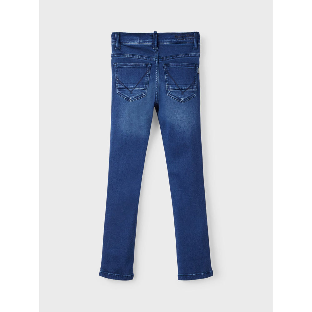 Køb Name It Dark Blue Denim Silas Xslim Jeans Noos