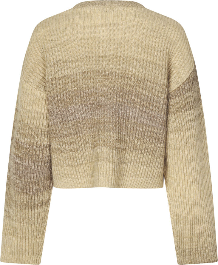Oval Square Fall Cropped Knit Travertine