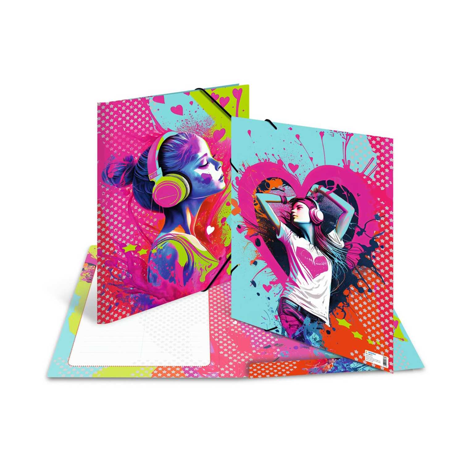 Sammelmappe Music Girl A3 Karton