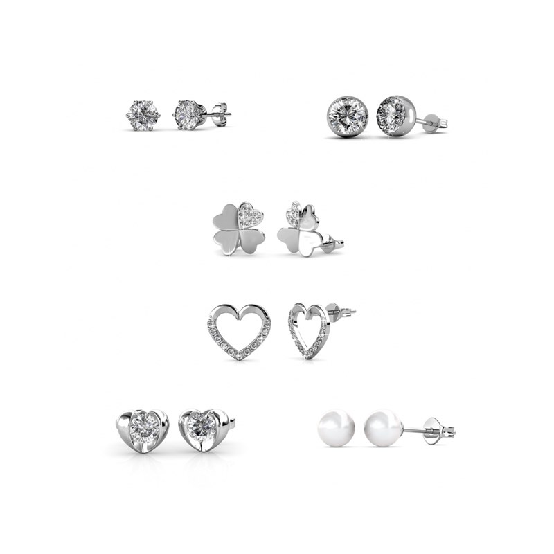Calendrier de l'avent coeur - 14 bijoux - Argenté et Cristal