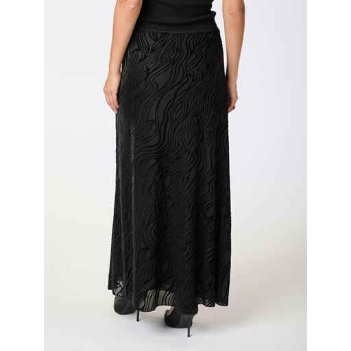 Neo Noir Vicky Zebra Burnout Nederdel, Black, 38