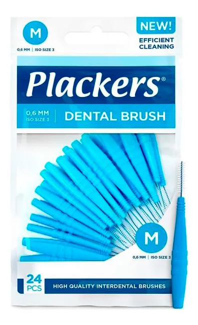 Plackers Dental Brush M 0,6 mm - 24 stk.